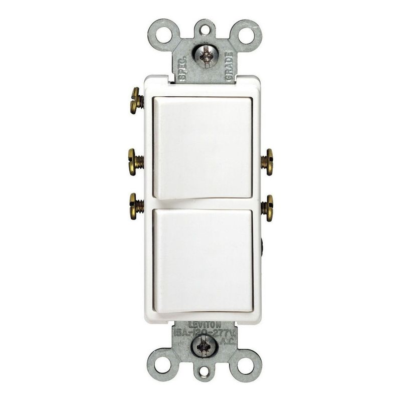 LEVITON - Interruptor Doble  Leviton 5634-w Decora