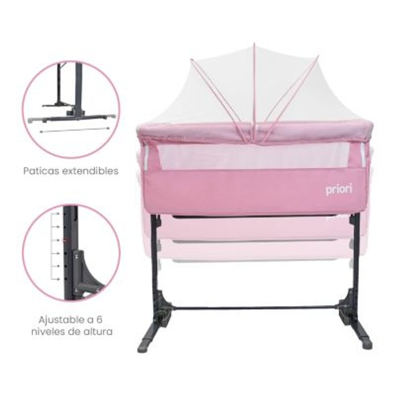 PRIORI - Cuna Colecho Bebé Golf Priori Rosa