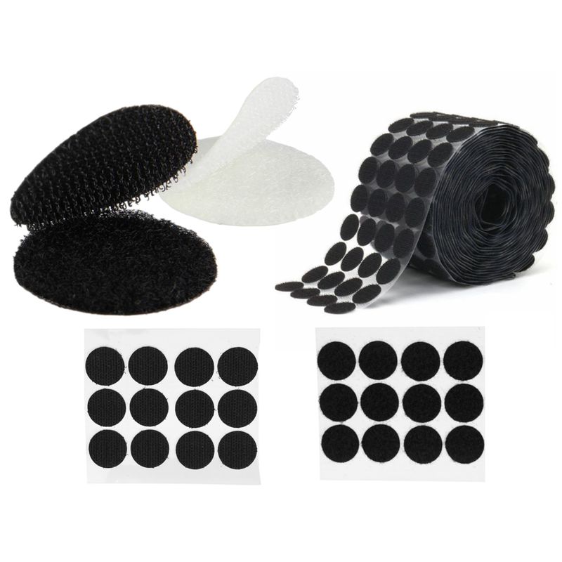 GENERICO - Circulos Velcro Adhesivo 2.5cm 12 Pares