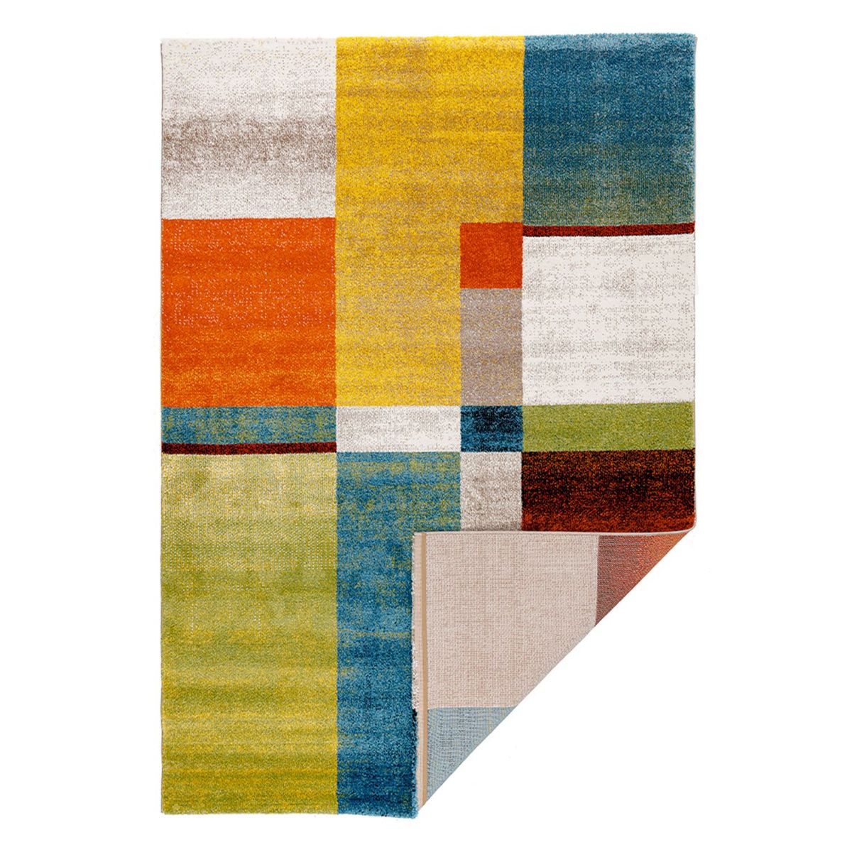 LAV - Tapete multicolor de estilo moderno y elegante Kubic 24362-110 120x170