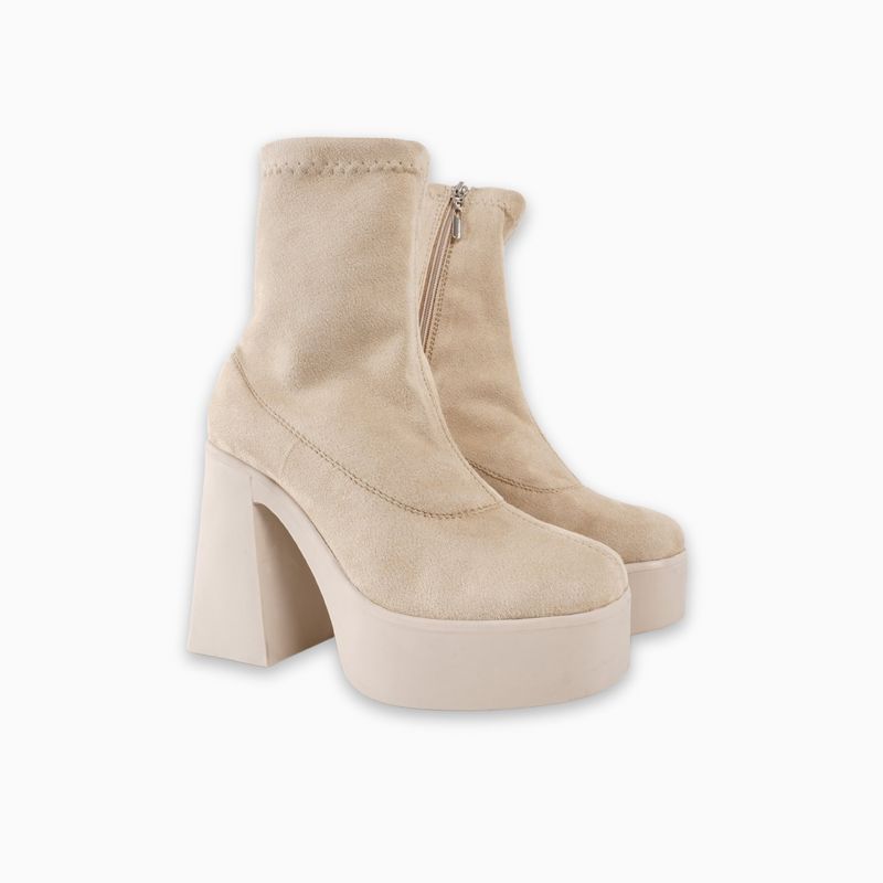 CALZADO ADRENALINA - Botín en gamuza beige princeg