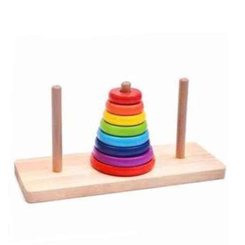 SWISSHOME DR HOFFMAN - TORRE DE HANOI EN MADERA JUEGO PARA NIÑOS +3 AÑOS