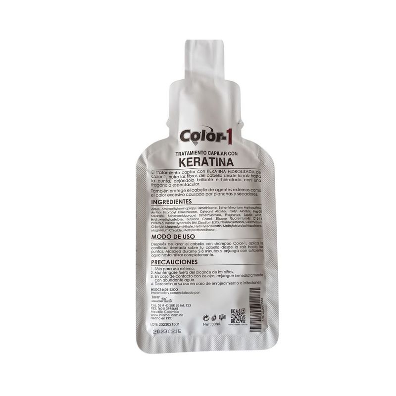TRATAMIENTO CAPILAR CON KERATINA HIDROLIZADA COLOR COLOR
