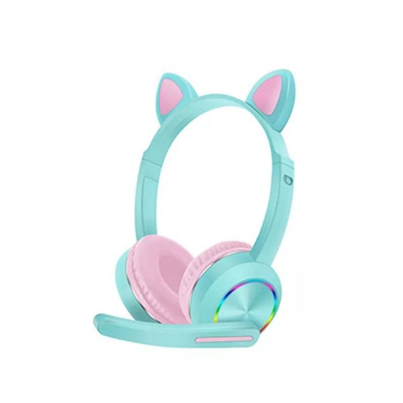 SHEN HUANG - Audífonos Gato Con Luz Led Micrófono Para Niños Pc Laptop