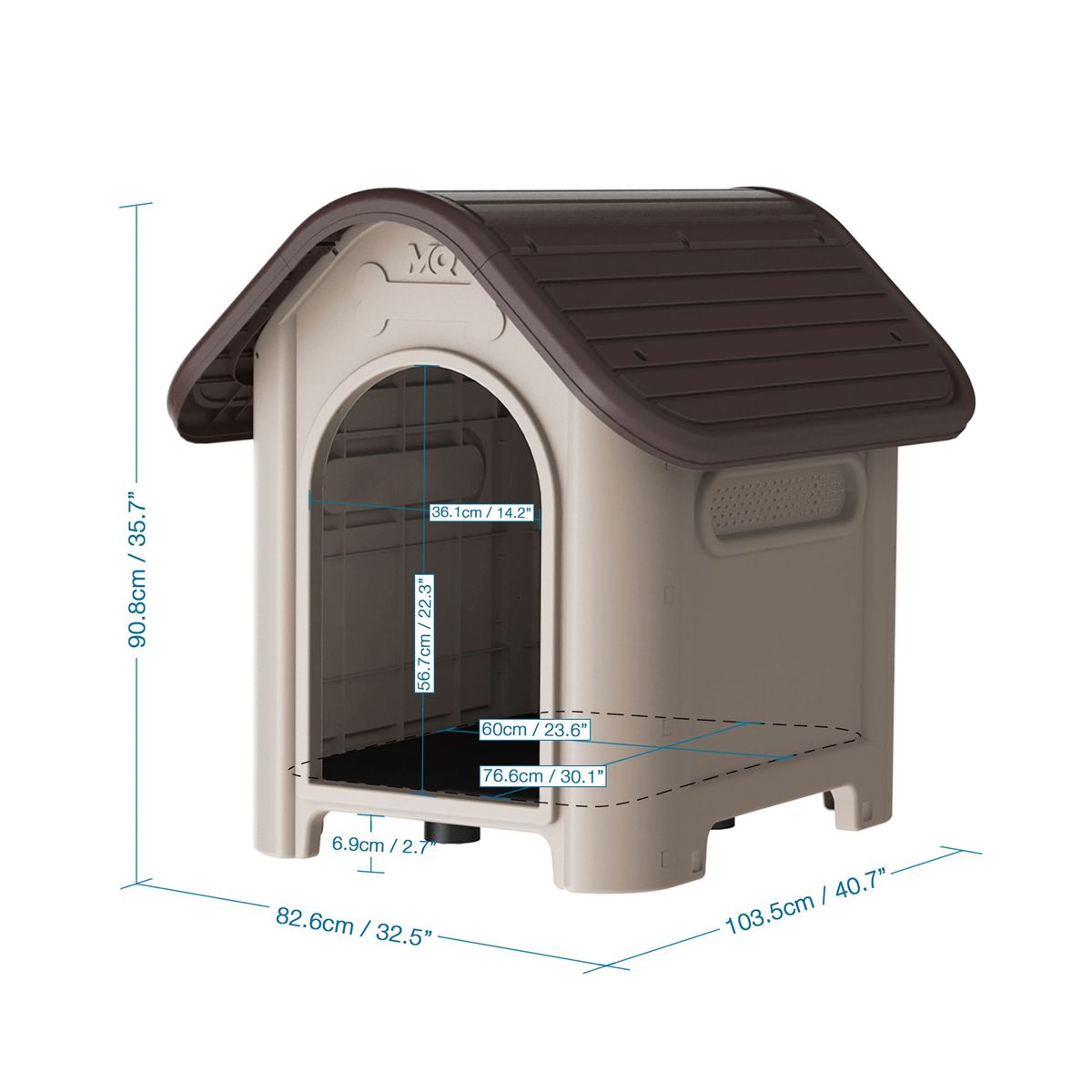 PLASTICOS MQ - Casa Para Mascotas Grande Mediana Marca Mq