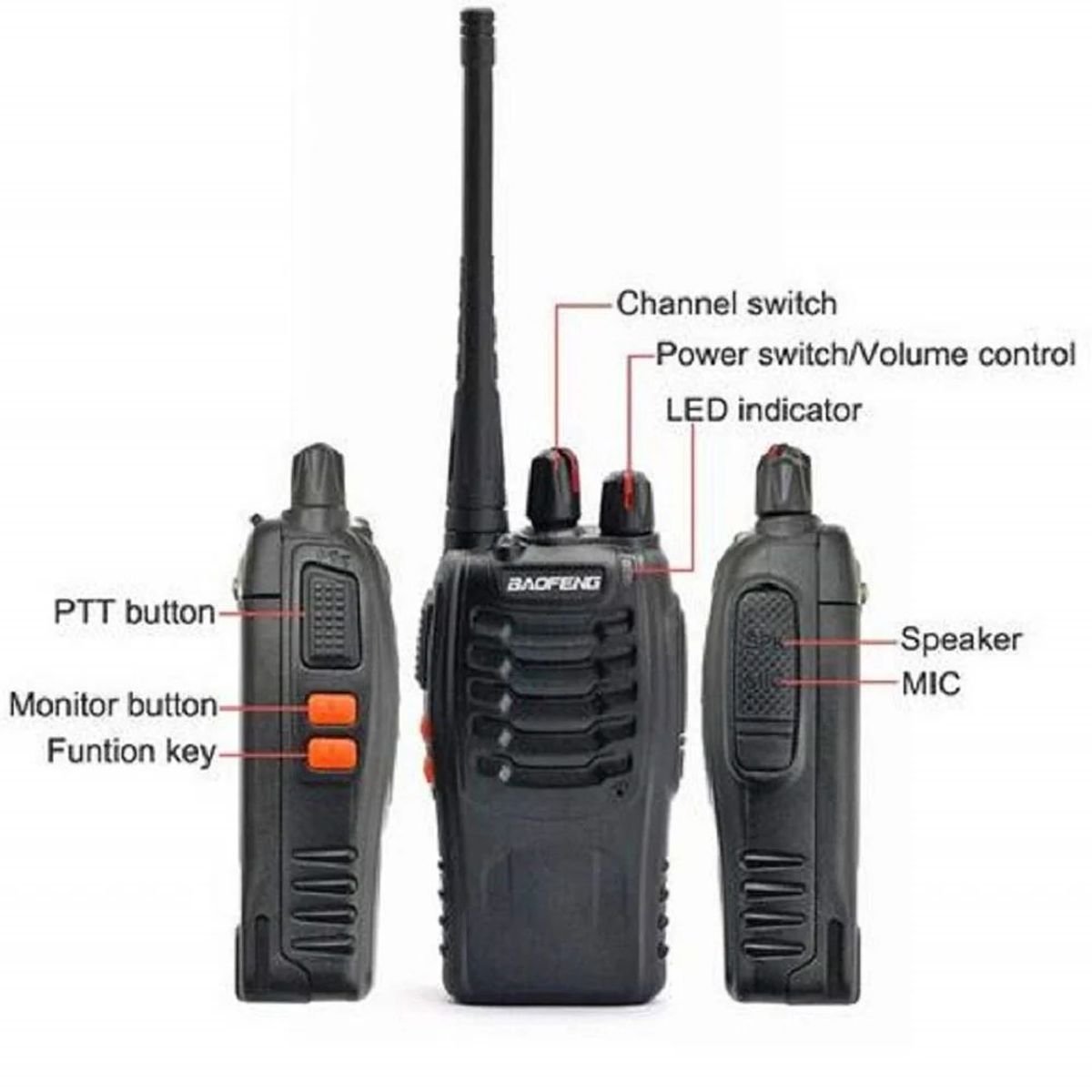 GENERICO - Radio Walkie Talkie Baofeng Bf-888s