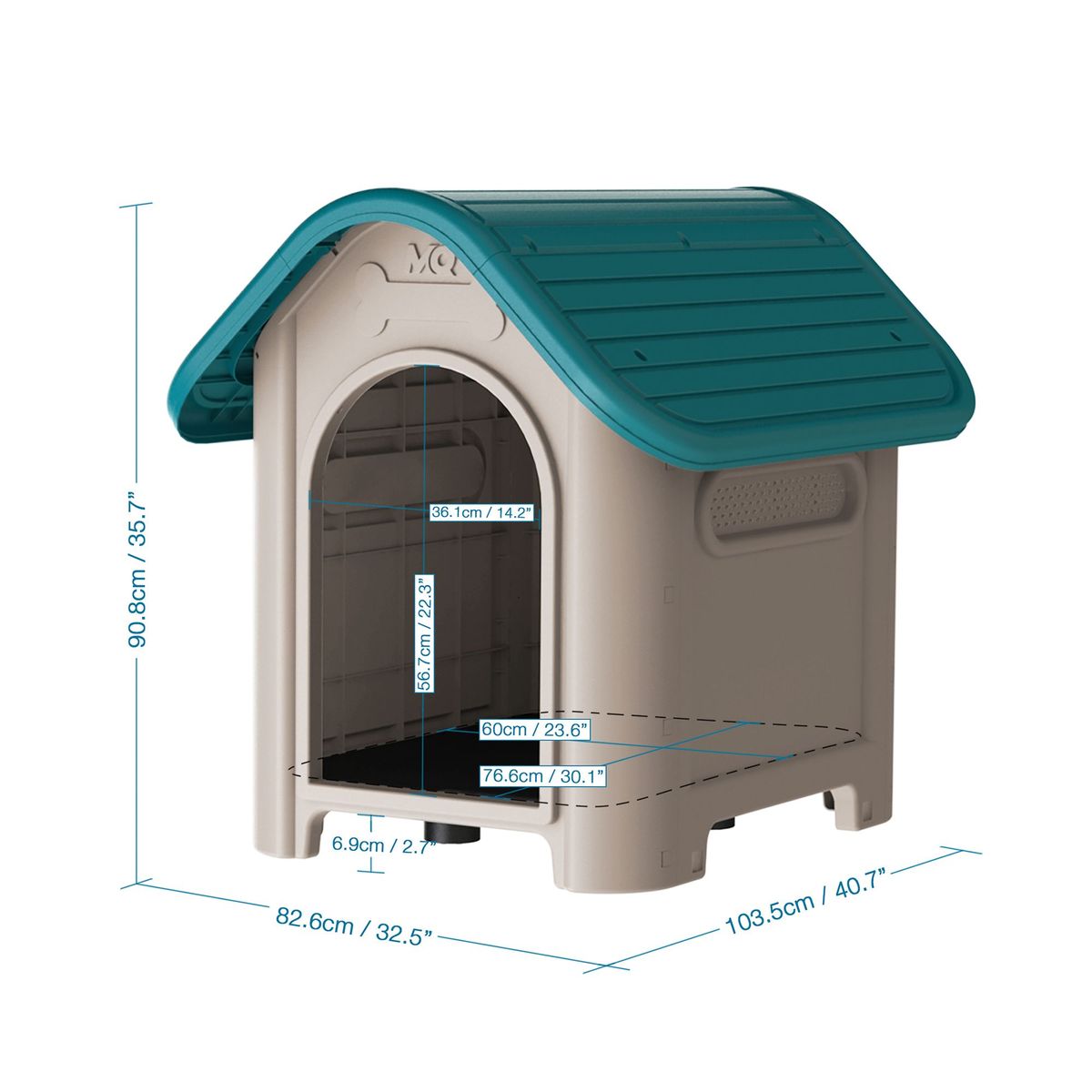 PLASTICOS MQ - Casa Para Mascotas Grande Mediana Marca Mq