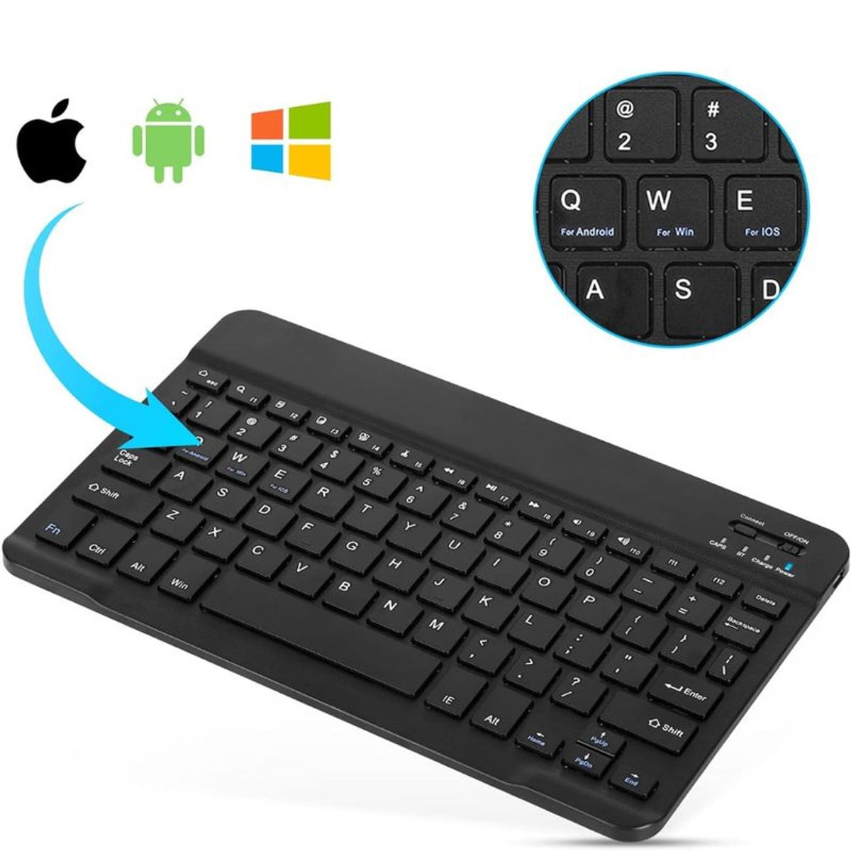 GENERICO - Combo Teclado Y Mouse Inalámbrico Bluetooth An-030 Colores