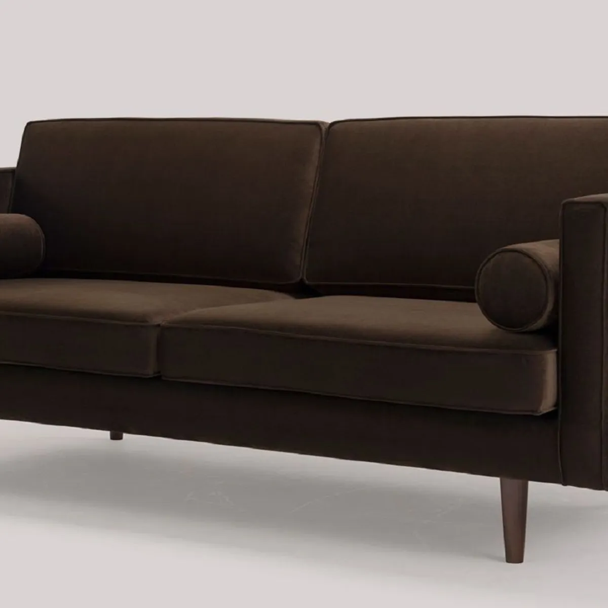 SOFA MARKET - Sofa Denn 3 Puestos Tela Chocolate