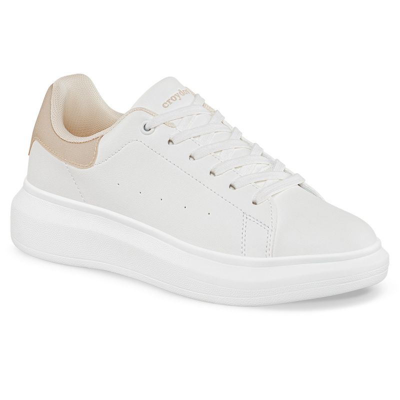 CROYDON - Tenis Katrena 2 Blanco-Beige para Mujer Croydon