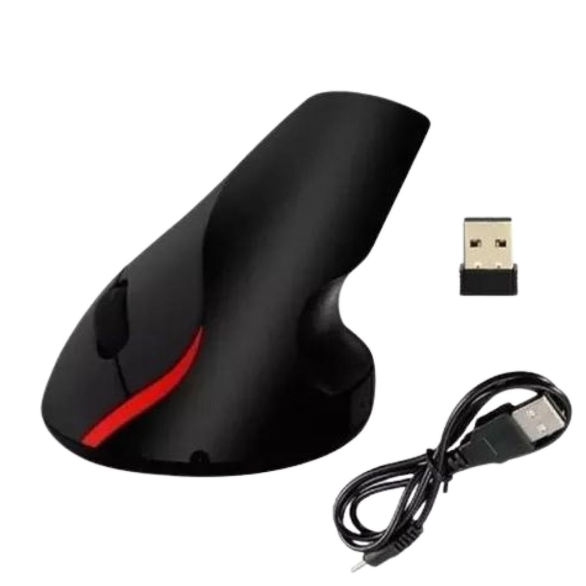 GENERICO - Mouse gamer vertical inalámbrico recargable Weibo WB-881 negro