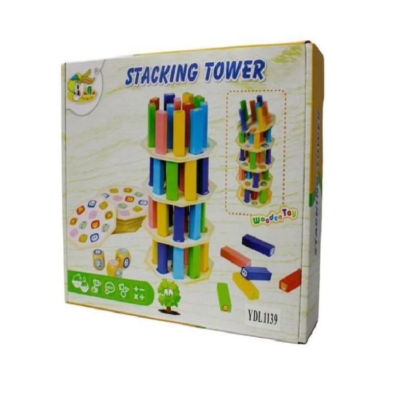 SWISSHOME DR HOFFMAN - JUEGO PARA  ENCAJAR TOWER EN MADERA / PARA NIÑOS +3 AÑOS