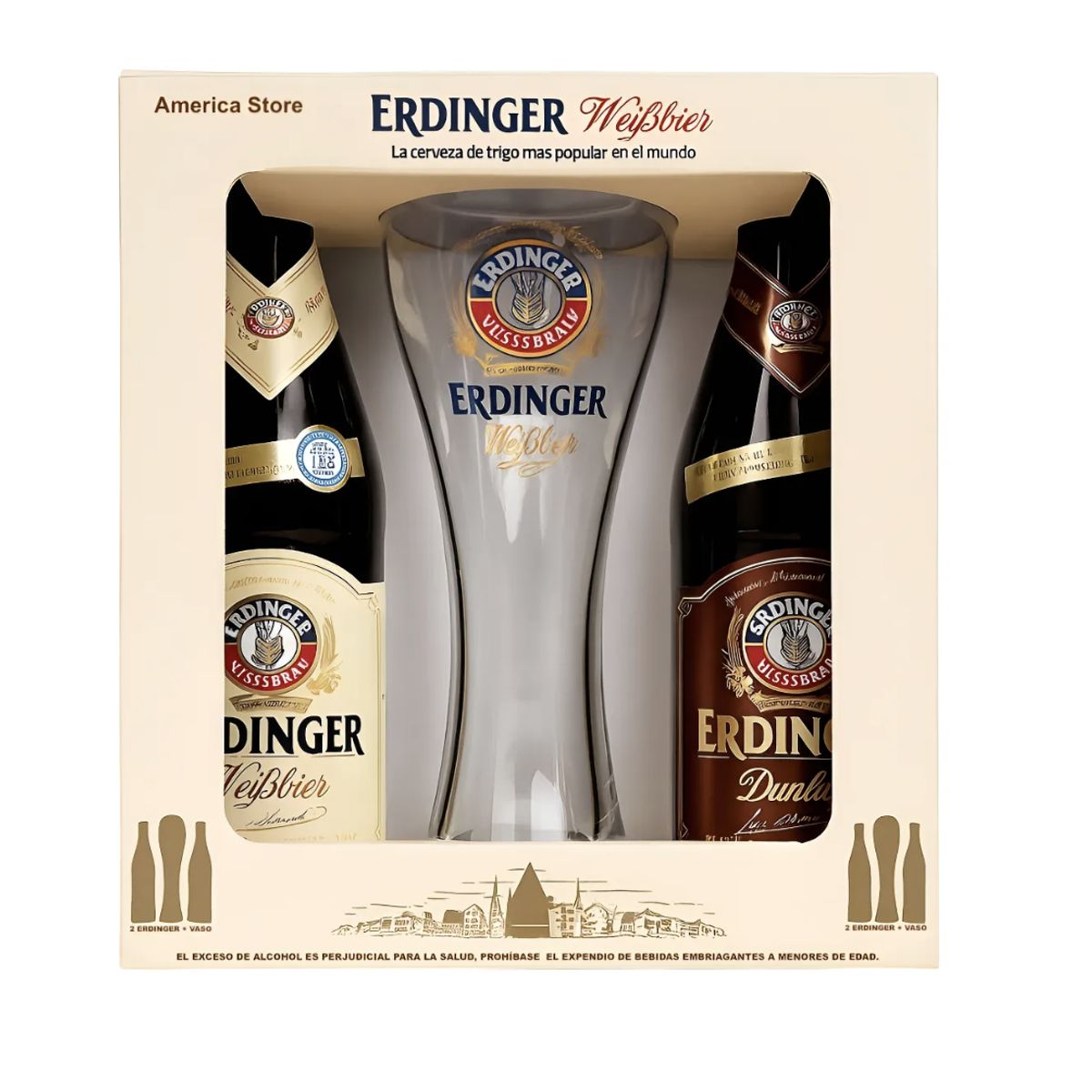 ERDINGER - Estuche Pack De Cerveza Importada Alemana Erdinger