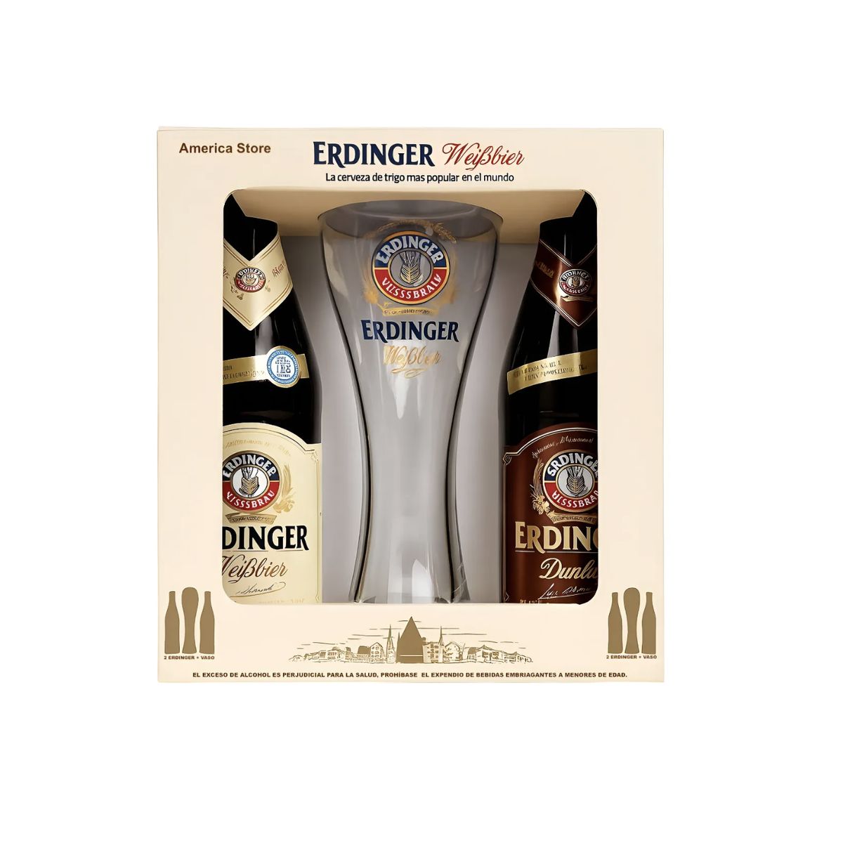 ERDINGER - Estuche Pack De Cerveza Importada Alemana Erdinger