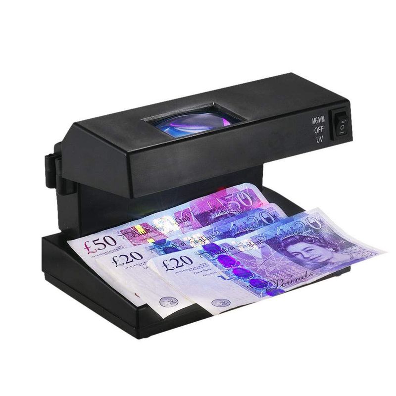 GENERICO - Probador Detector Billetes Falsos Luz Uv Y Lupa Ad-2138