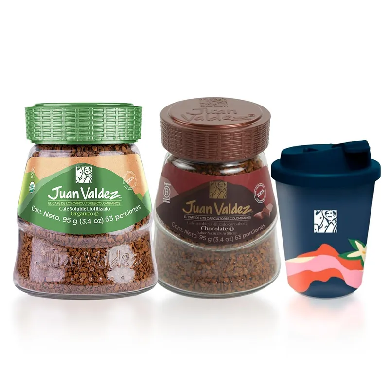 JUAN VALDEZ - Café Juan Valdez Liofilizado Chocolate+ Orgánico 95gCU + Mug