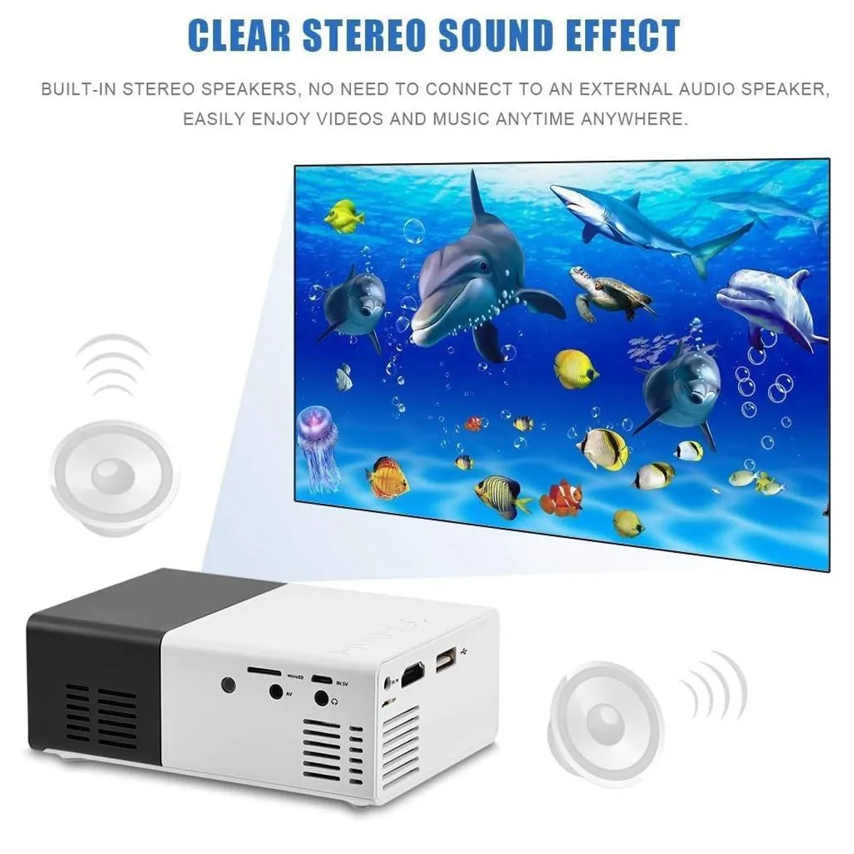 GENERAL - Mini Proyector Portatil Hdmi Usb Micro Sd Negro