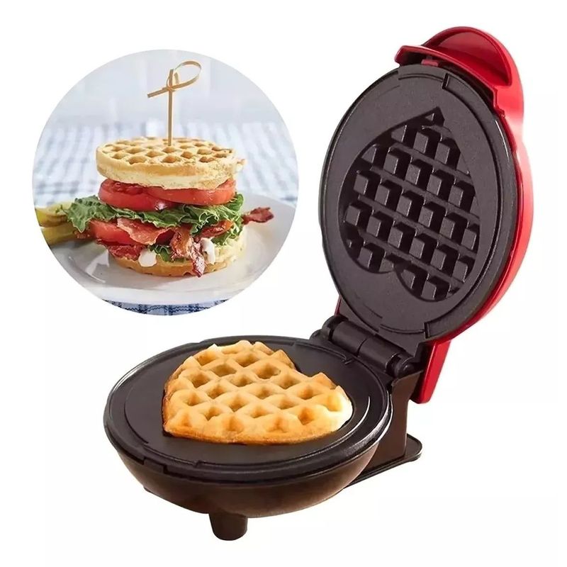 GENERICO - Waflera Eléctrica Para Waffles En Forma De Corazón