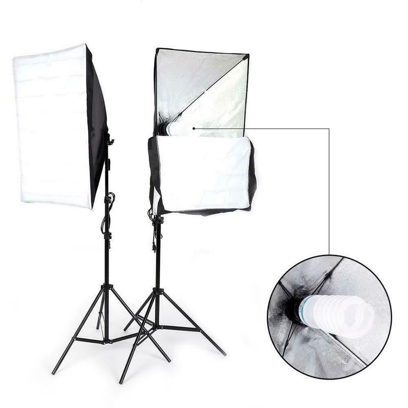 SOFT - 2 Kit Iluminación Softbox + Socket X1+ Trípode 2x1 Promo