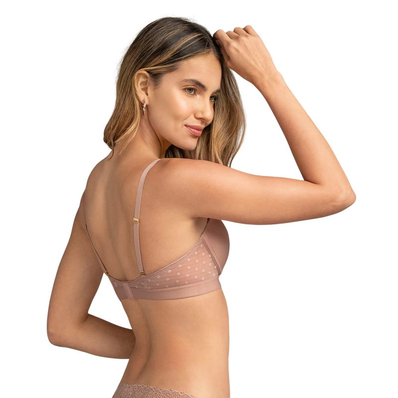 LEONISA - Brasier balconet con realce medio y espalda en tul