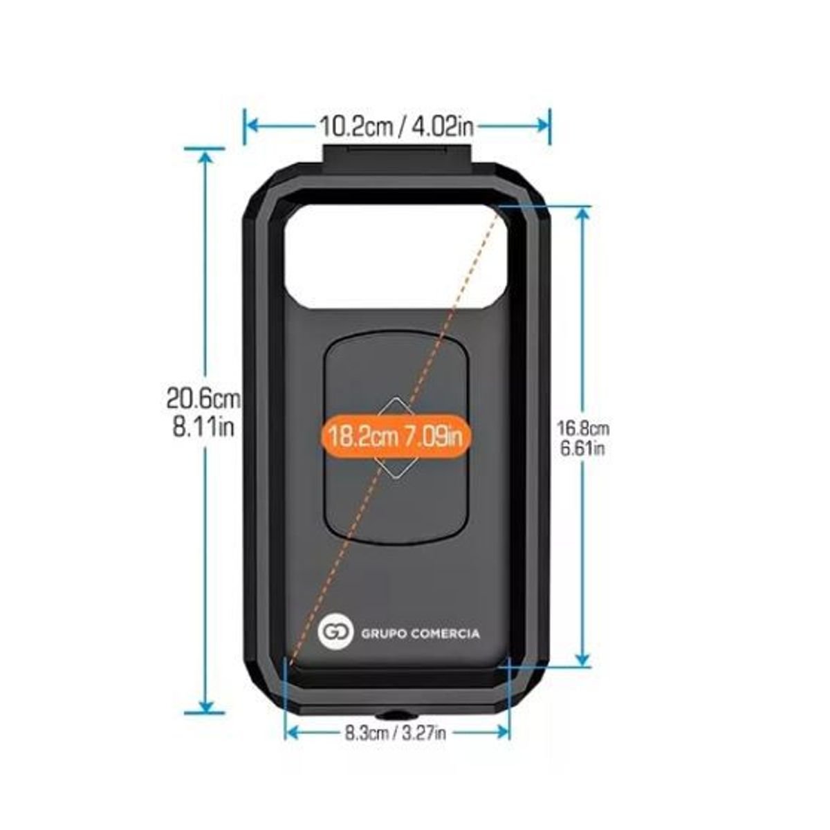 SHENGKE - Soporte Holder Moto Base Metálica Antirrobo Espejo Universal