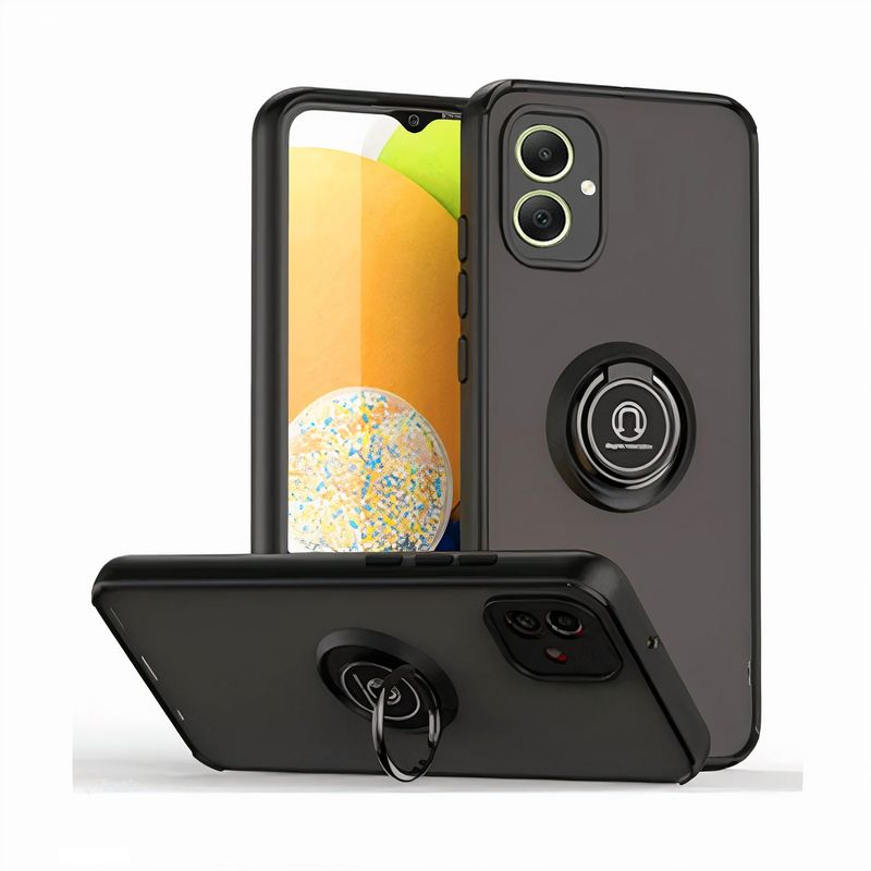 GENERICO - Funda Estuche Mate Con Anillo Compatible Samsung A05 Negro