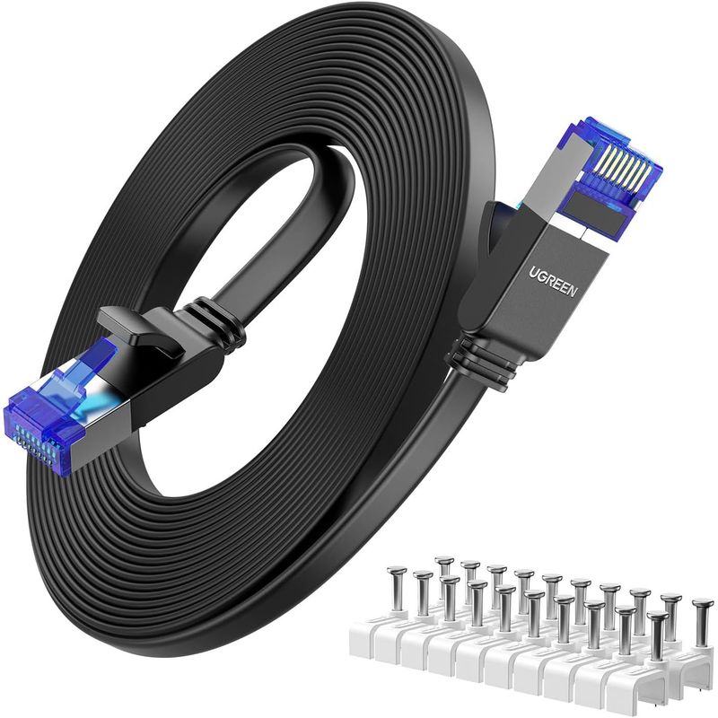 UGREEN - Cable Red Ethernet Rj45 Plano Cat8 Gigabit 10m Ugreen