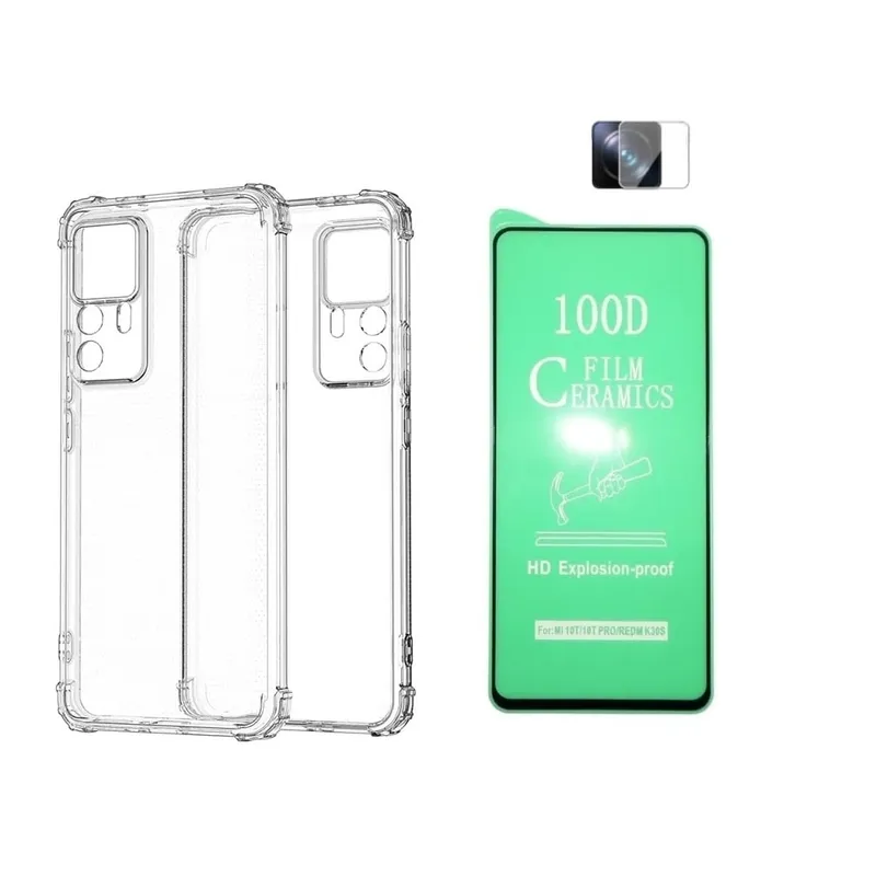 GENERICO - Estuche Funda para Xiaomi 12T + Vidrio Cerámico + Vidrio Cámara