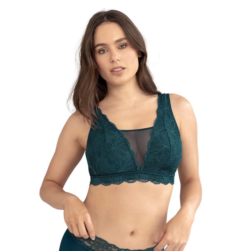 LEONISA - Bralette multiusos Sexy Siempre en encaje ideal para prótesis de mastectomía