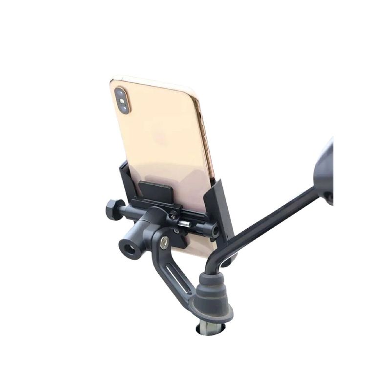 DIANSHENG - Soporte Holder Moto 100% Metálica Antirrobo Espejo Universal