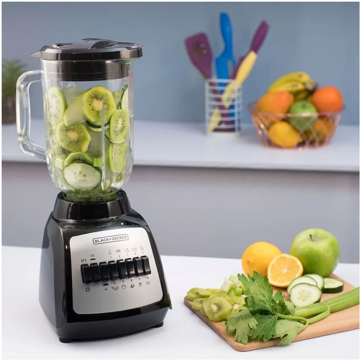 BLACK+DECKER - Licuadora 10 Velocidades Black And Decker 550W Potencia