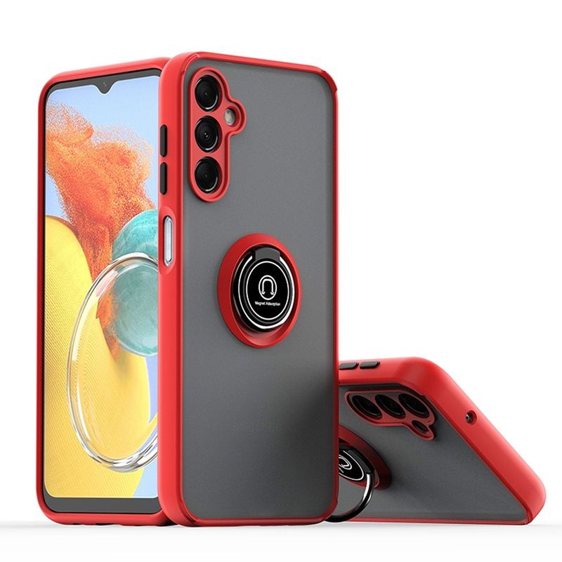 GENERICO - Funda Estuche Mate Con Anillo Compatible Samsung A15 5G Rojo