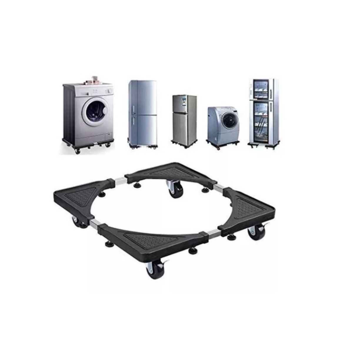ZHOPI CO - Base Soporte Movil Ajustable Para Lavadora Nevera 120kgs