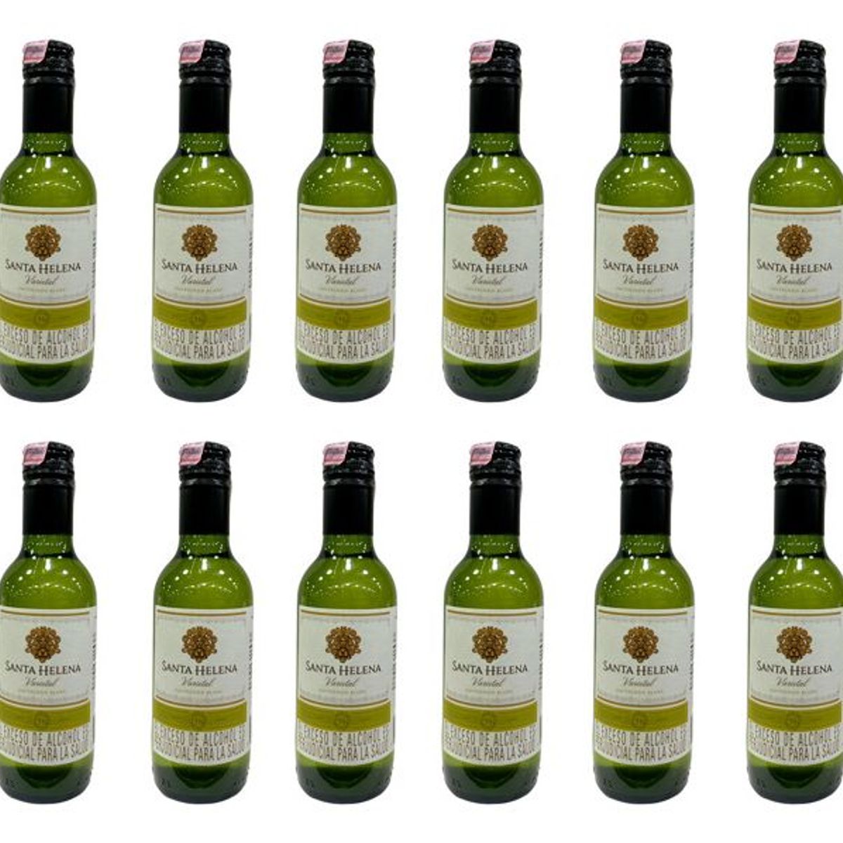 NACIONAL - Botellita Vino Santa Helena Blanc X12 -187 mL