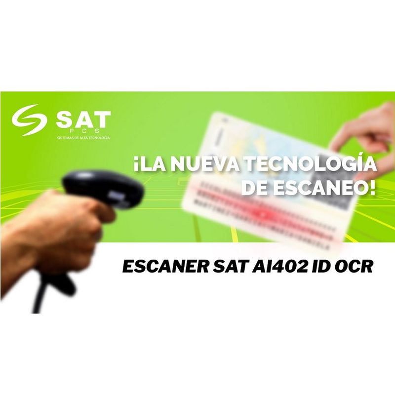 SAT - Lector Códigos Barras Sat Ai402 Id Cedulas Ocr 1d 2d Digital