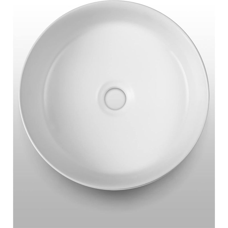 GENERICO - Lavamanos Eccezionale Redondo 36cmx12cm Blanco Para Mueble