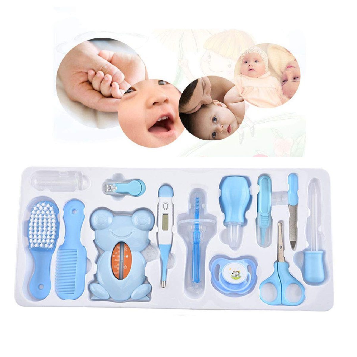 MUNDO BEBE - Set de cuidado Kit de aseo bebe enfermería niño X 13 PIEZAS