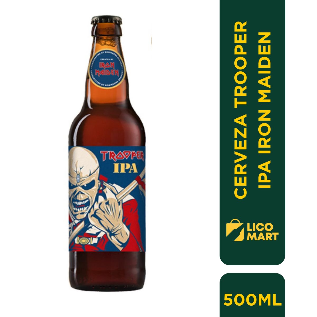 GENERICO - CERVEZA TROOPER IPA IRON MAIDEN BOTELLA 500 ML