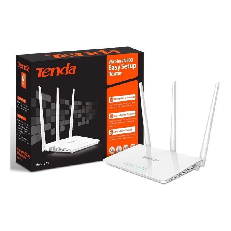 TENDA - ROUTER WIFI REPETIDOR TENDA INALAMBRICO  F3
