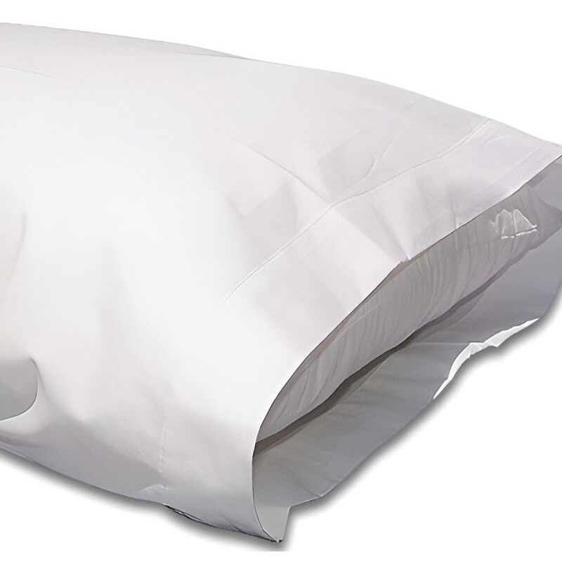 GENERICO - 4 Fundas De Almohada Sin Cierre 50x75 cm Color Blanco Liso