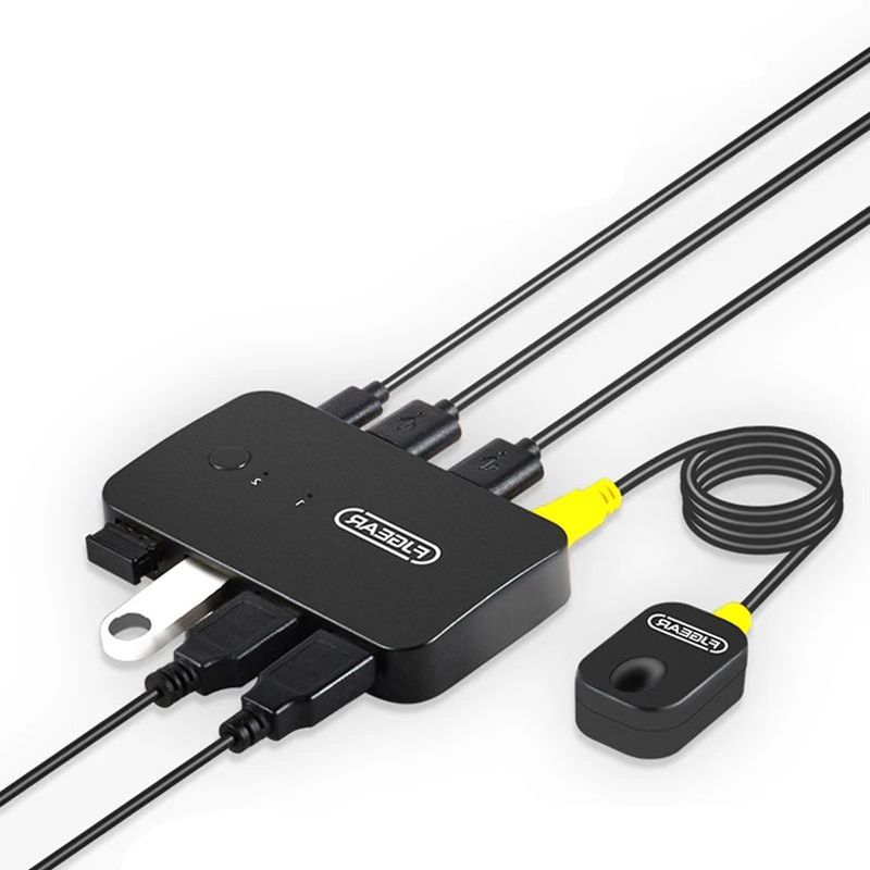 GENERICO - conmutador USB KVM 2 en 4 conmutador USB 2,0 para Windows 10
