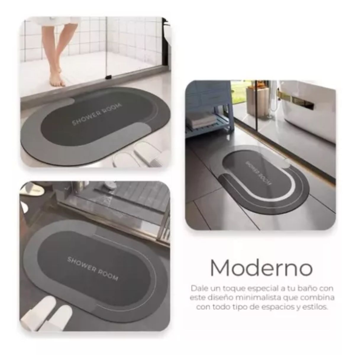 AFM - Tapete  Absorbente Baño Alfombra Ducha