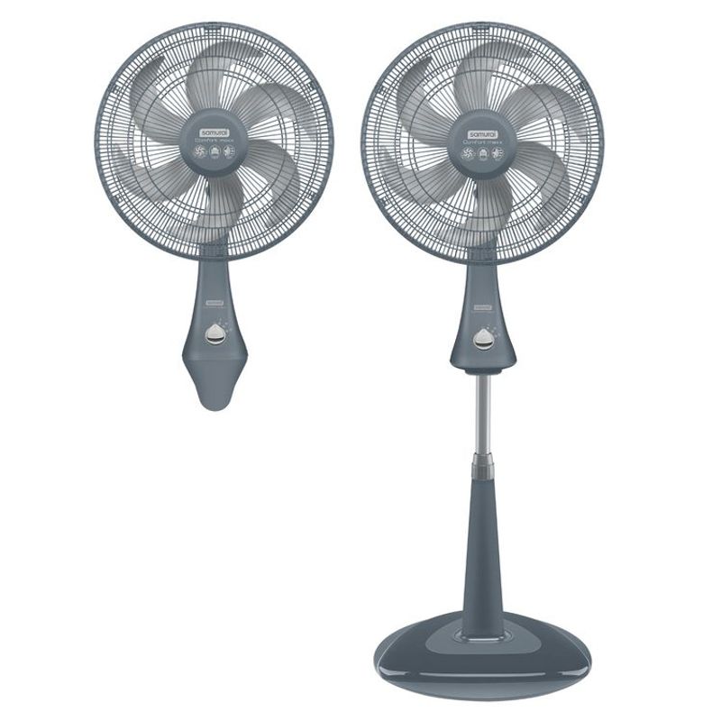 SAMURAI - Ventilador SAMURAI 2 en 1 Comfort Maxx 18 Pulgadas Gris