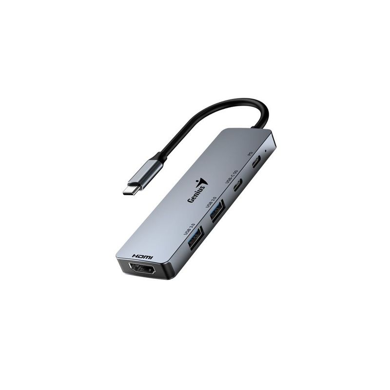 GENIUS - Hub Genius Uh-500 5 En 1 Usb Tipo C A Hdmi 2xusb 3.0 2xusb C