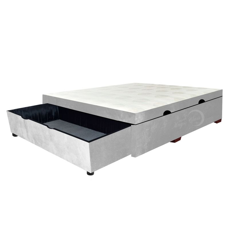 MAGIC CLASS - CAMA SALL BAÚL CON CAJÓN 140x190 ECOCUERO BLANCO
