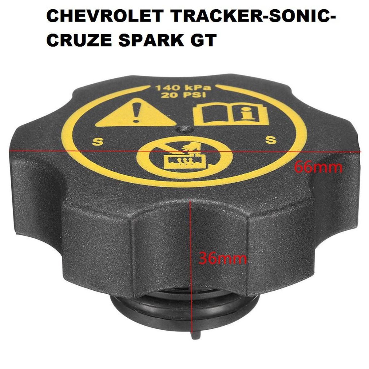 GENERICO - accesorios chevrolet tracker sonic tapa tarro refrigerante