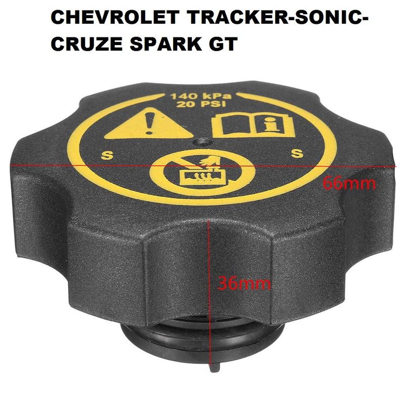 GENERICO - accesorios chevrolet tracker sonic tapa tarro refrigerante