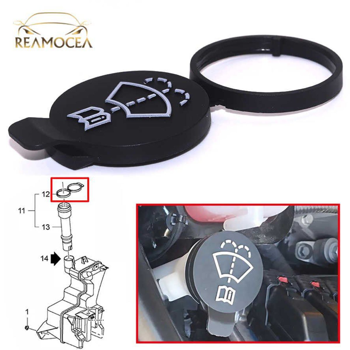 GENERICO - accesorios chevrolet sonic blazer tapa tarro limpiaparabrisas