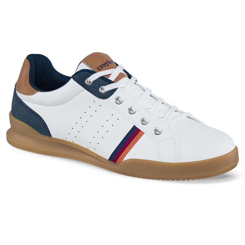 CROYDON - Tenis Casuales Nordel Blanco-Azul O para Hombre Croydon