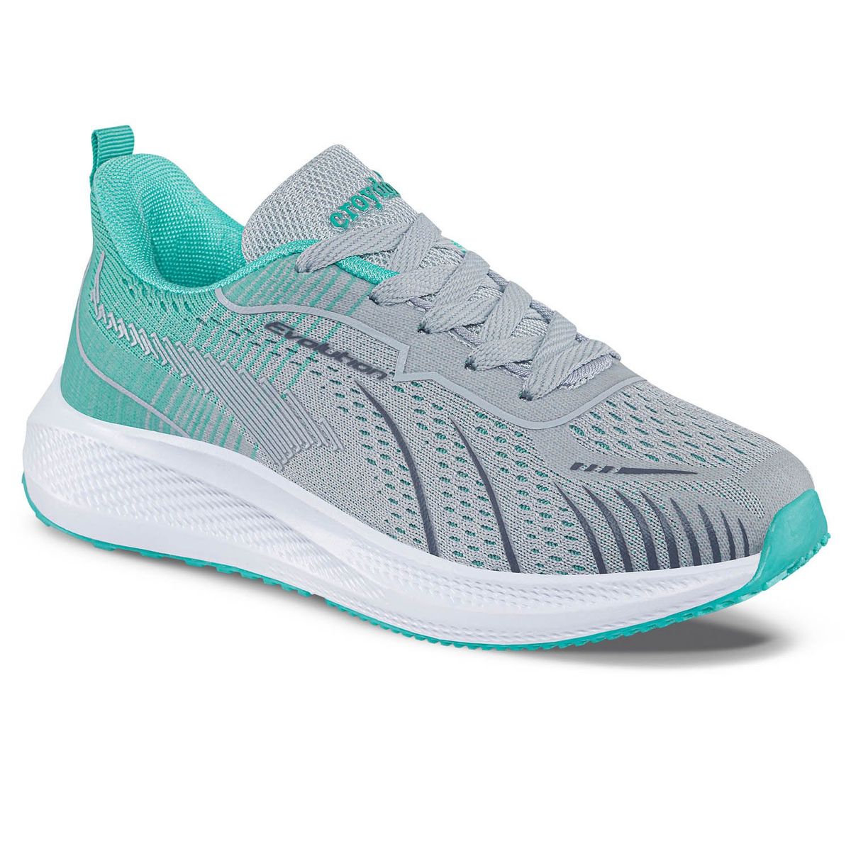 CROYDON - Tenis Running Arilly Gris-Agua Croydon para Niña